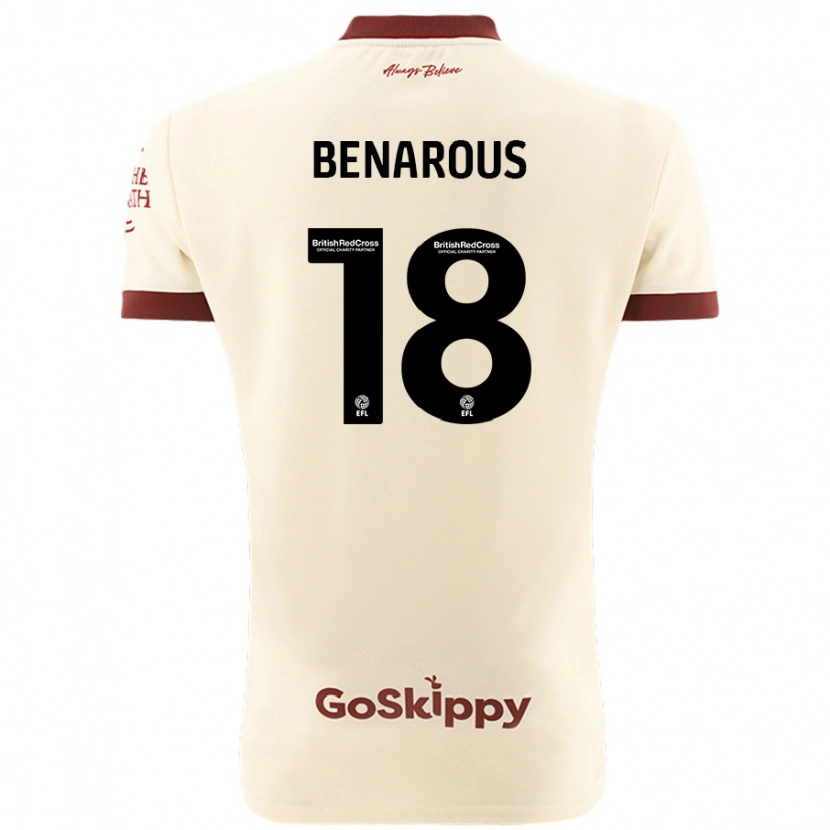 Danxenキッズアイマン・ベンロス#18クリームホワイトアウェイシャツ2024/25ジャージーユニフォーム