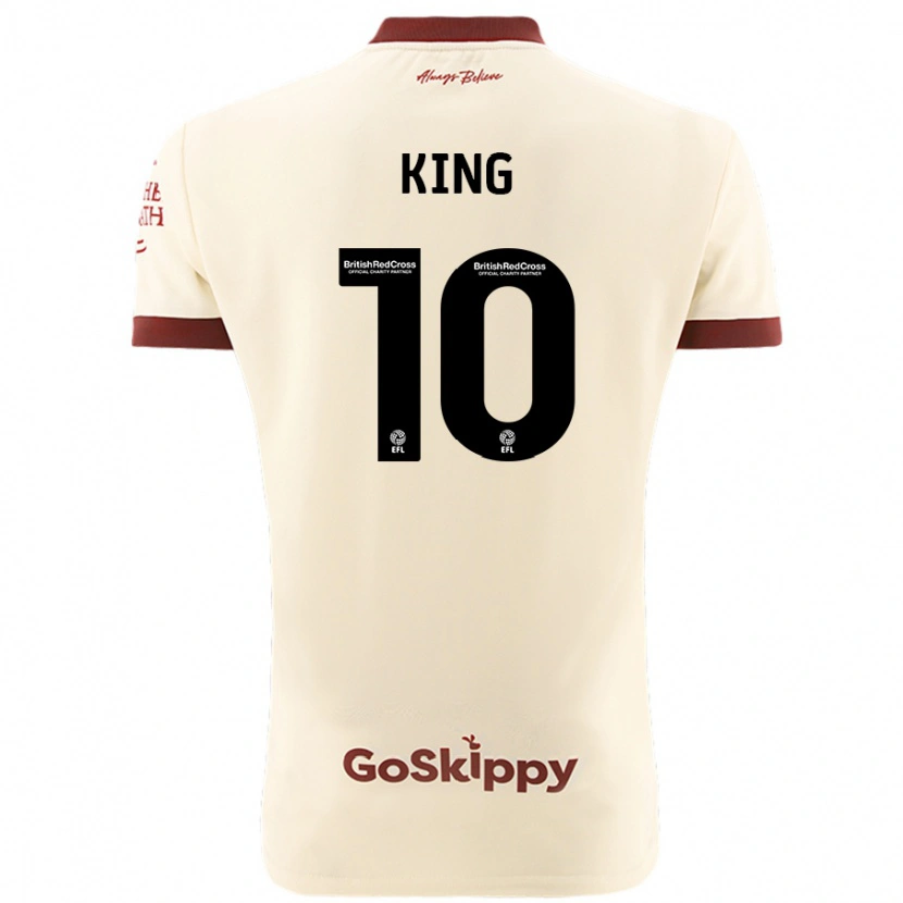 Danxenキッズアンディ・キング#10クリームホワイトアウェイシャツ2024/25ジャージーユニフォーム