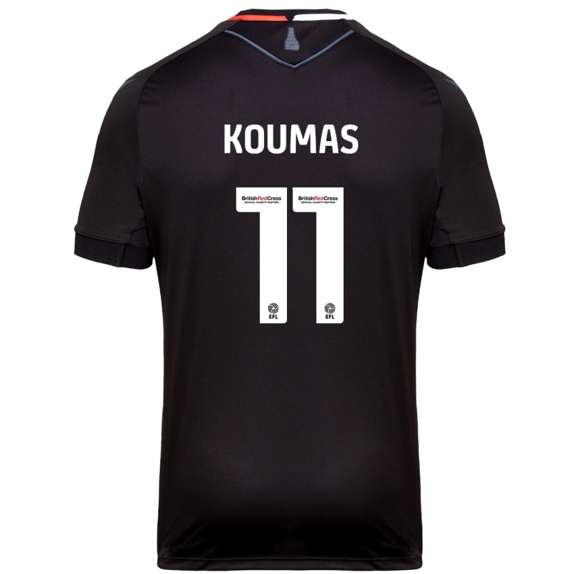 Danxenキッズルイス・クーマス#11黒アウェイシャツ2024/25ジャージーユニフォーム
