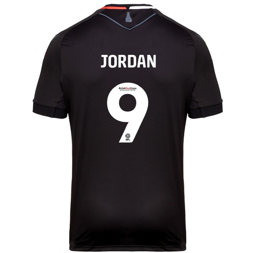 Danxenキッズサフロン・ジョーダン#9黒アウェイシャツ2024/25ジャージーユニフォーム