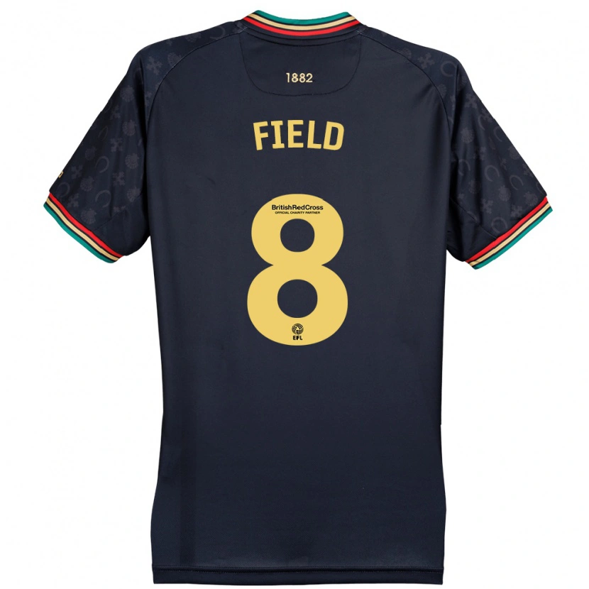 Danxenキッズサム・フィールド#8ダークネイビーブルーアウェイシャツ2024/25ジャージーユニフォーム