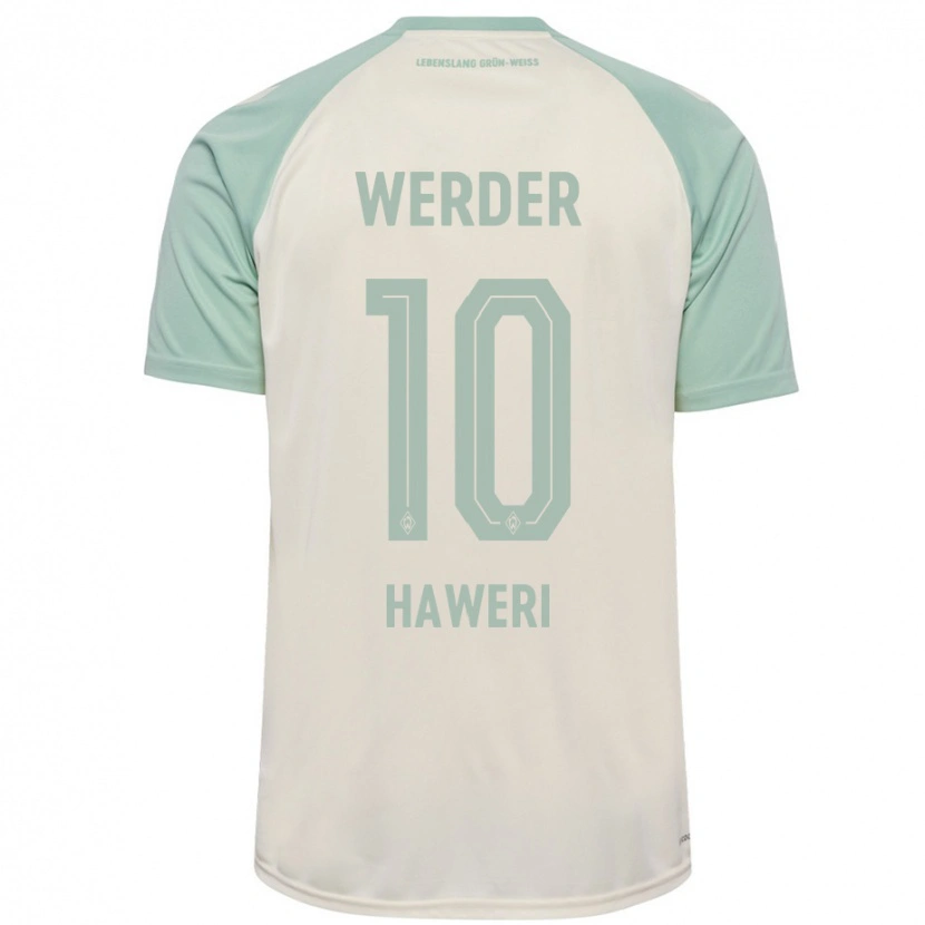 DanxenキッズAdrian Haweri#10オフホワイト ライトグリーンアウェイシャツ2024/25ジャージーユニフォーム