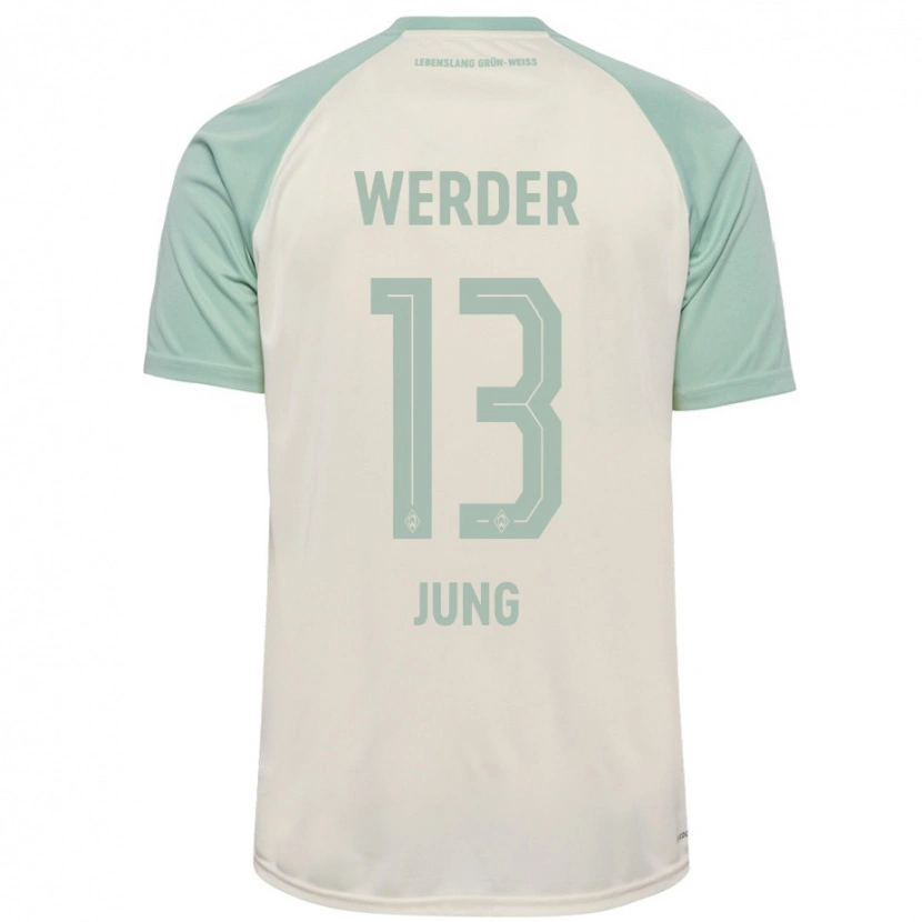 DanxenキッズSeong-Hyeon Jung#13オフホワイト ライトグリーンアウェイシャツ2024/25ジャージーユニフォーム