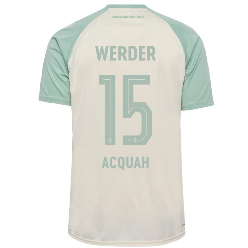 DanxenキッズJoseph Acheampong Acquah#15オフホワイト ライトグリーンアウェイシャツ2024/25ジャージーユニフォーム