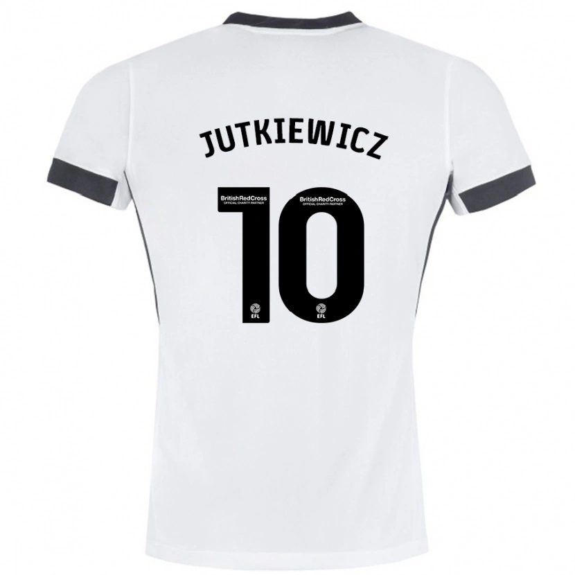 Danxenキッズルーカス・ユトキエヴィッツ#10白 黒アウェイシャツ2024/25ジャージーユニフォーム