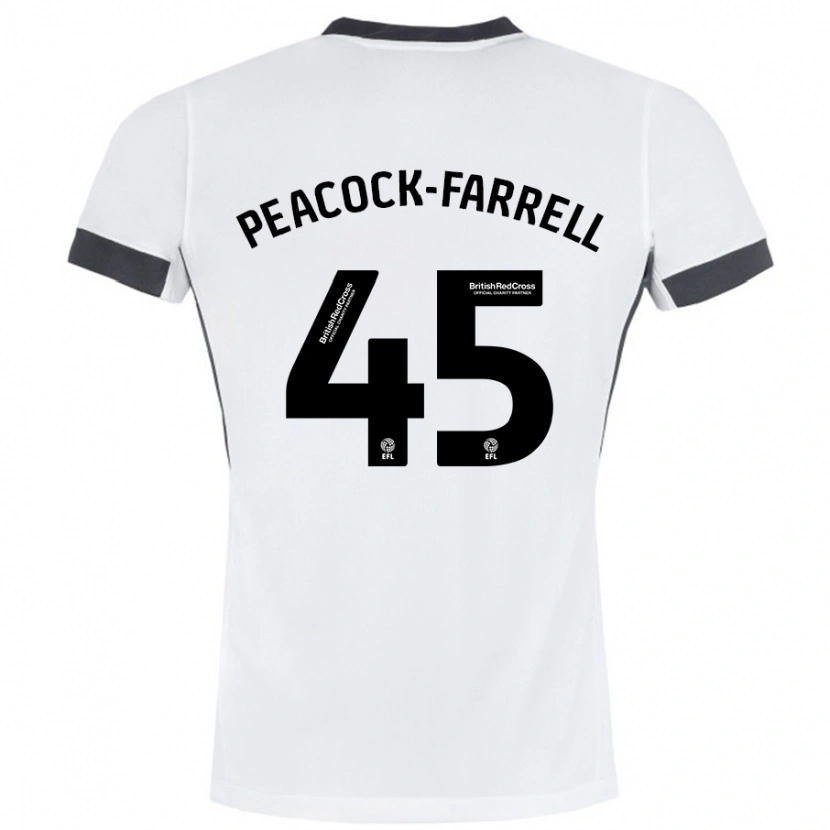 Danxenキッズベイリー・ピーコック＝ファレル#45白 黒アウェイシャツ2024/25ジャージーユニフォーム