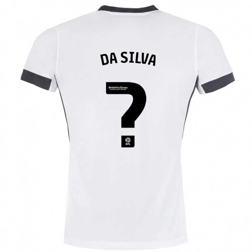 DanxenキッズAlezandro Da Silva#0白 黒アウェイシャツ2024/25ジャージーユニフォーム