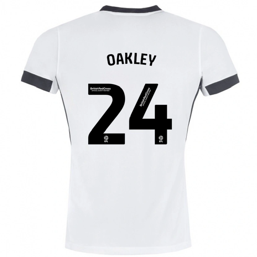 Danxenキッズマルセル・オークリー#24白 黒アウェイシャツ2024/25ジャージーユニフォーム