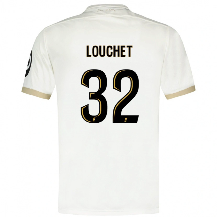 DanxenキッズTom Louchet#32ホワイトゴールドアウェイシャツ2024/25ジャージーユニフォーム