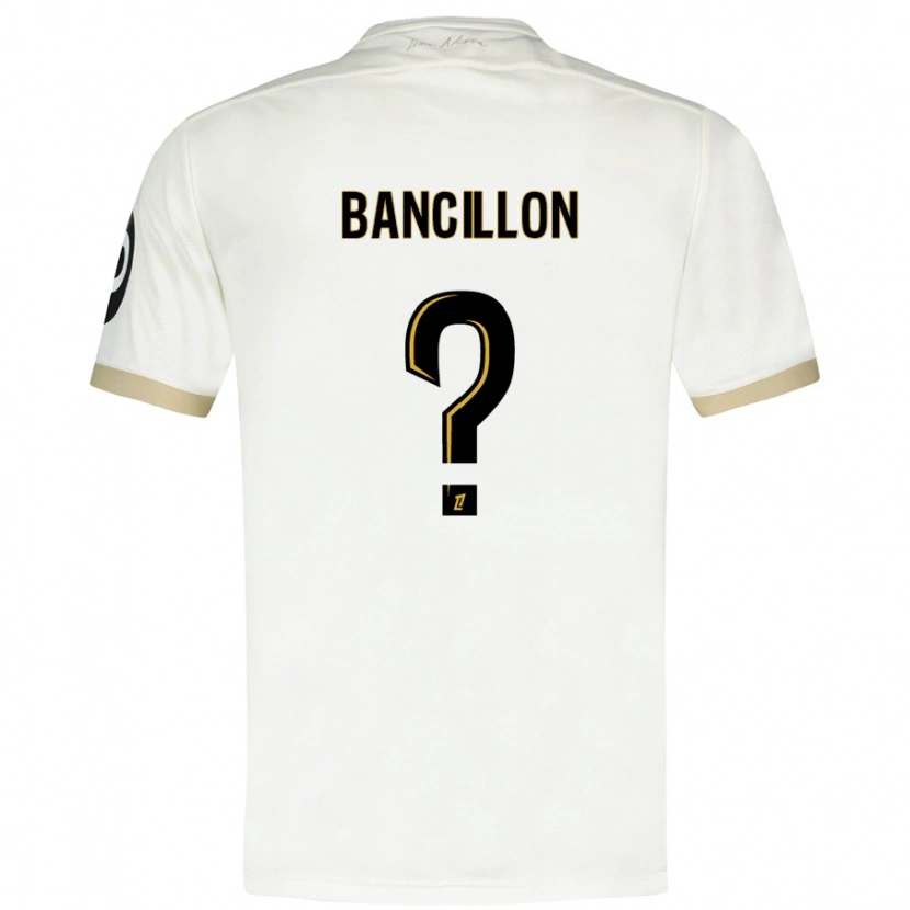 DanxenキッズMattéo Bancillon#0ホワイトゴールドアウェイシャツ2024/25ジャージーユニフォーム