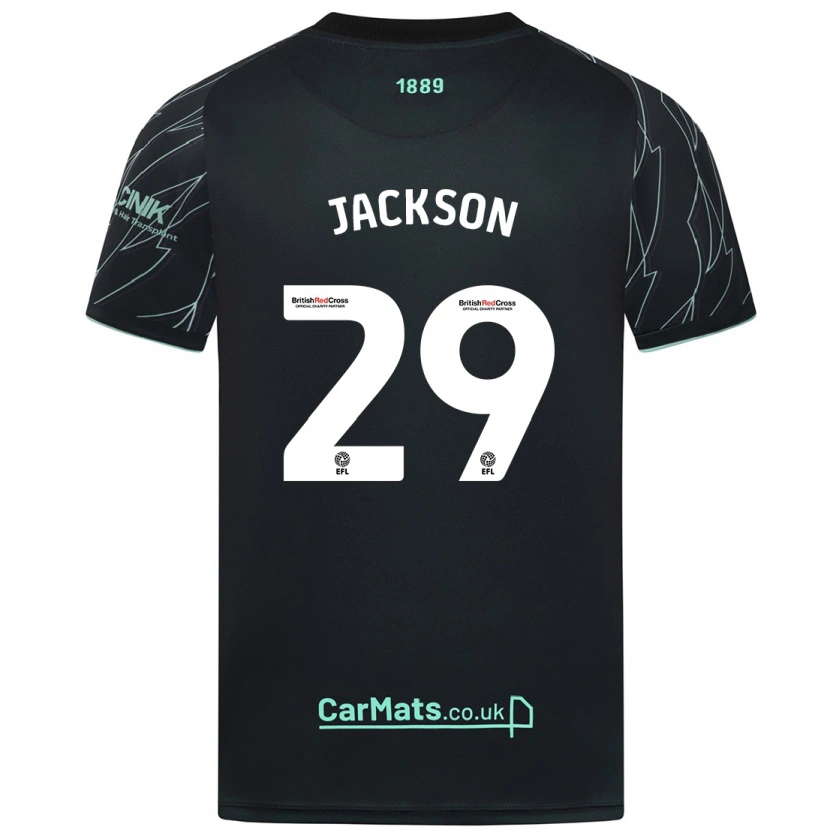 Danxenキッズファロン・オリビア・コノリー・ジャクソン#29黒緑アウェイシャツ2024/25ジャージーユニフォーム