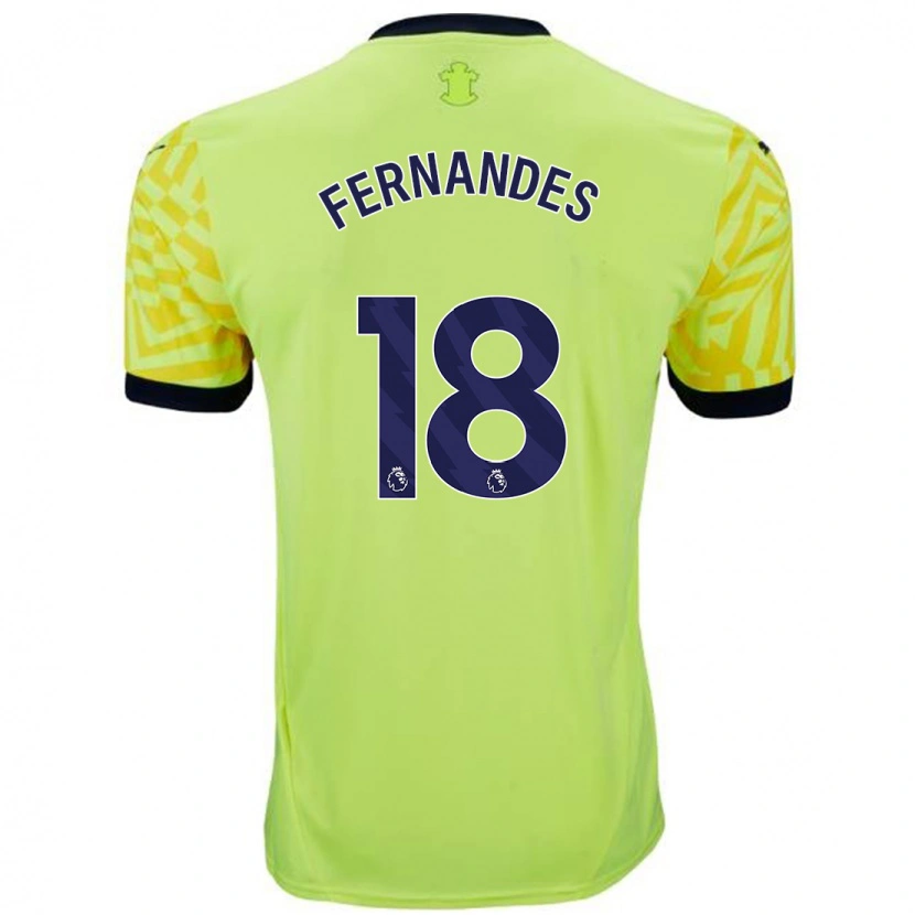 Danxenキッズマテウス・フェルナンデス#18黄アウェイシャツ2024/25ジャージーユニフォーム