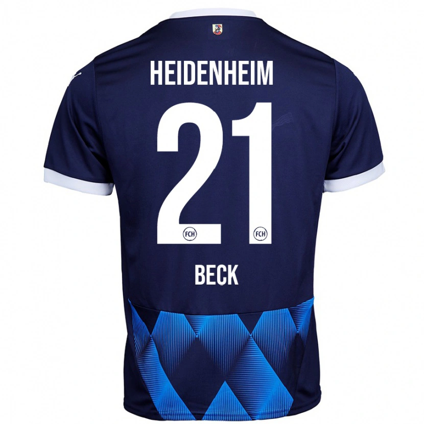 Danxenキッズアドリアン・ベック#21ダークネイビーブルーアウェイシャツ2024/25ジャージーユニフォーム