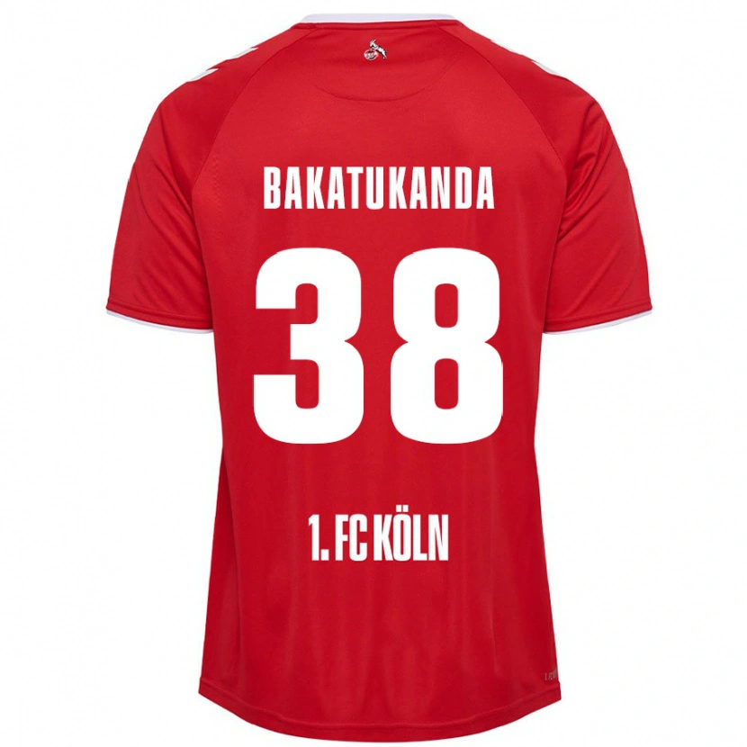 DanxenキッズElias Bakatukanda#38赤 白アウェイシャツ2024/25ジャージーユニフォーム
