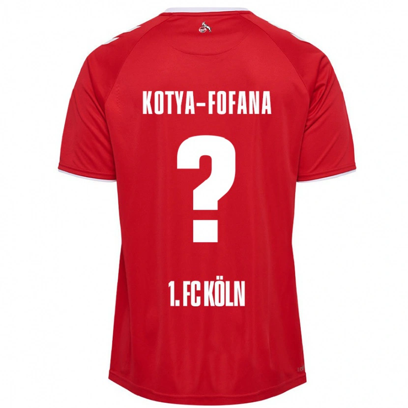 DanxenキッズAssad Kotya-Fofana#0赤 白アウェイシャツ2024/25ジャージーユニフォーム