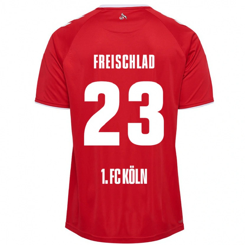DanxenキッズYannick Freischlad#23赤 白アウェイシャツ2024/25ジャージーユニフォーム