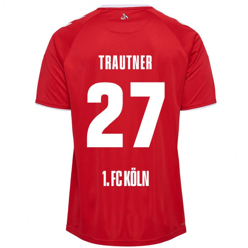 DanxenキッズTobias Trautner#27赤 白アウェイシャツ2024/25ジャージーユニフォーム