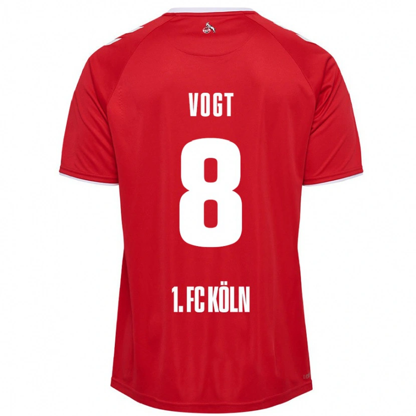 DanxenキッズLaura Vogt#8赤 白アウェイシャツ2024/25ジャージーユニフォーム