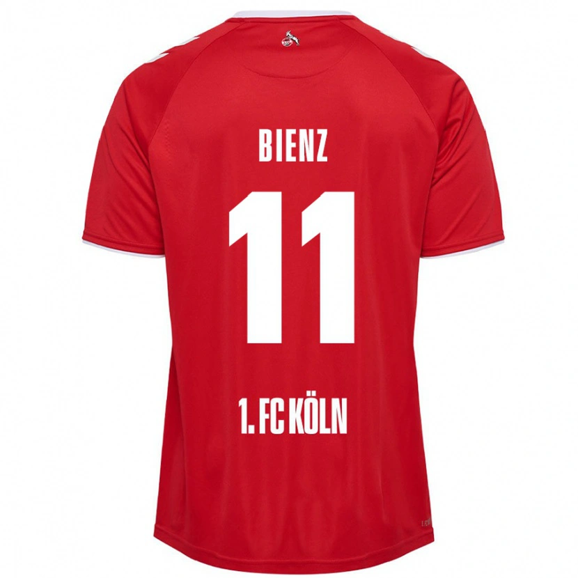 DanxenキッズAlena Bienz#11赤 白アウェイシャツ2024/25ジャージーユニフォーム