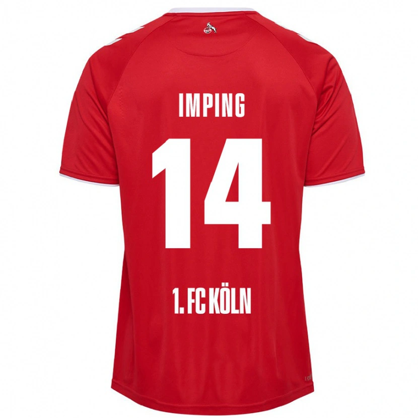 DanxenキッズCarlotta Imping#14赤 白アウェイシャツ2024/25ジャージーユニフォーム