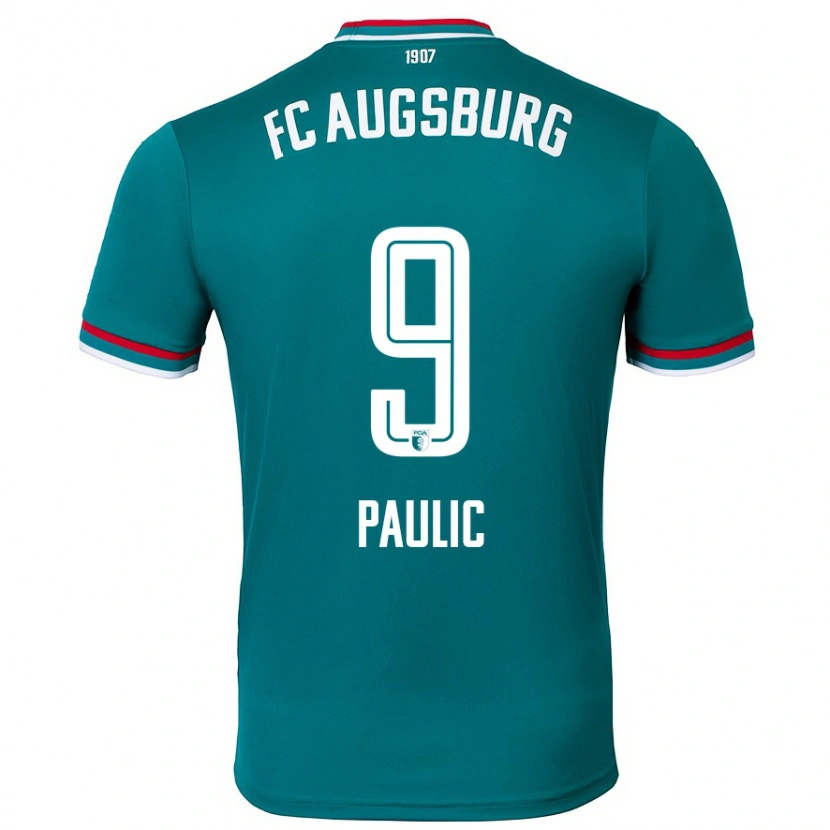 DanxenキッズAnthony Paulic#9ダークグリーンアウェイシャツ2024/25ジャージーユニフォーム