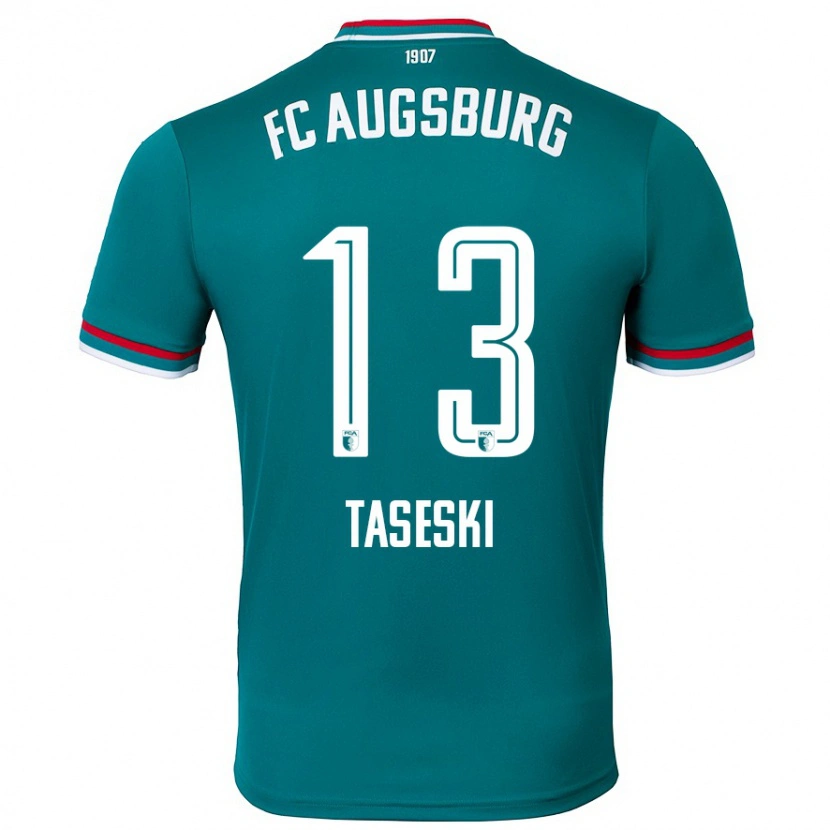 DanxenキッズKristijan Taseski#13ダークグリーンアウェイシャツ2024/25ジャージーユニフォーム