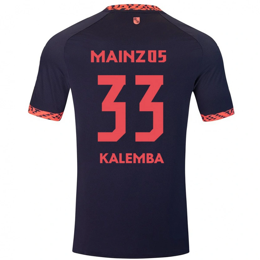 DanxenキッズMarcel Kalemba#33ブルーコーラルレッドアウェイシャツ2024/25ジャージーユニフォーム