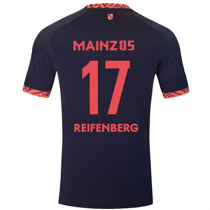 DanxenキッズMichelle Reifenberg#17ブルーコーラルレッドアウェイシャツ2024/25ジャージーユニフォーム