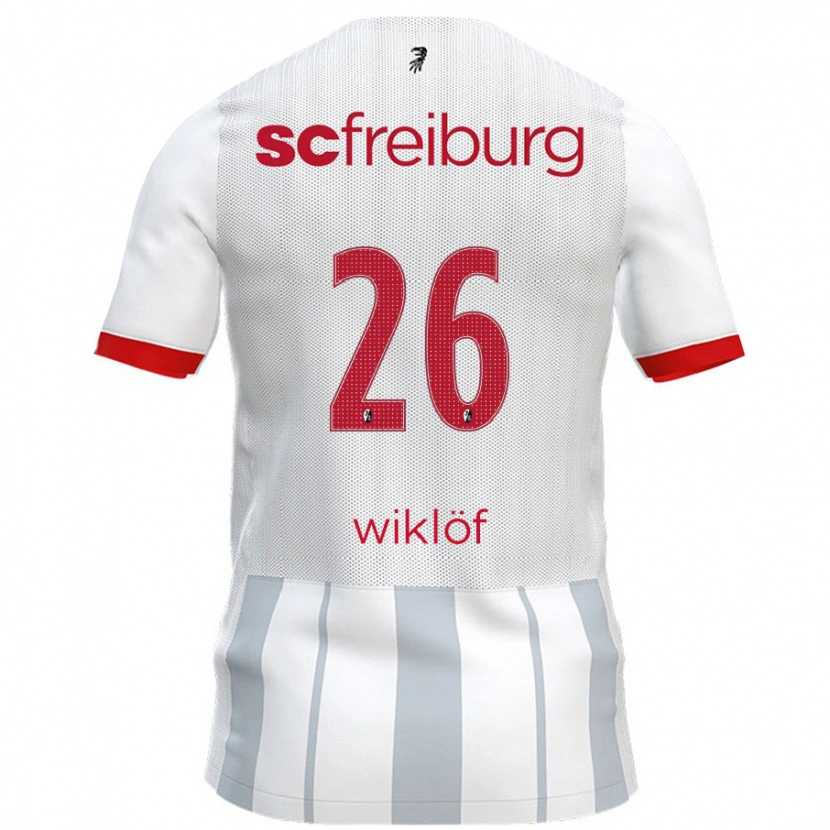 DanxenキッズOscar Wiklöf#26白 グレーアウェイシャツ2024/25ジャージーユニフォーム