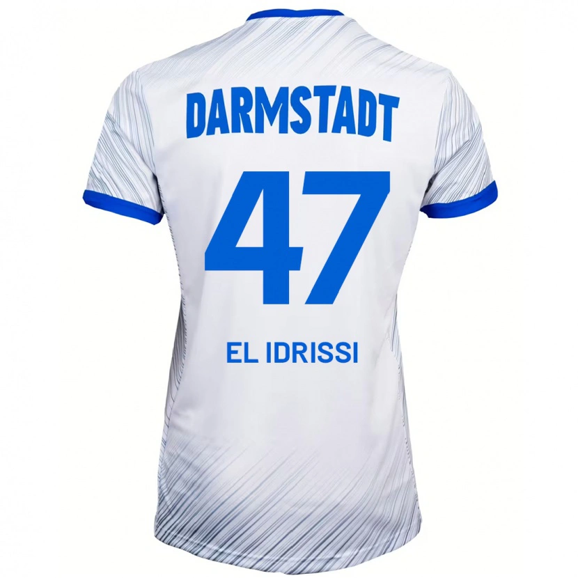 Danxenキッズオスマン・エル・イドリシ#47ホワイト ブルーアウェイシャツ2024/25ジャージーユニフォーム