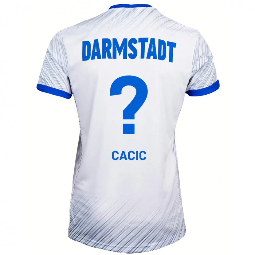DanxenキッズAntonio Cacic#0ホワイト ブルーアウェイシャツ2024/25ジャージーユニフォーム
