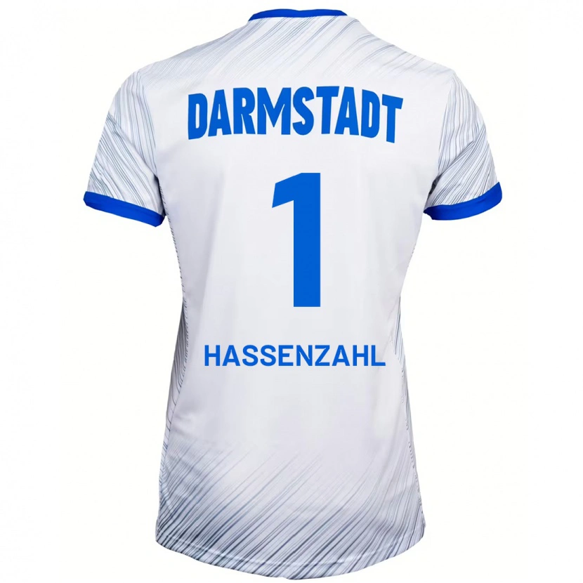 Danxenキッズレオン・ハッセンザール#1ホワイト ブルーアウェイシャツ2024/25ジャージーユニフォーム