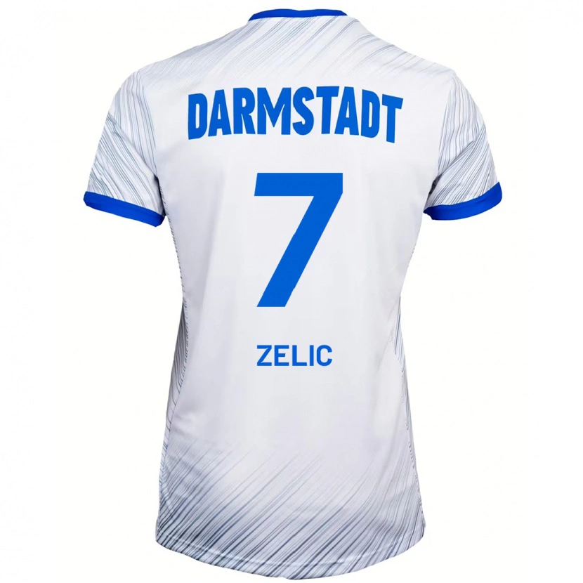Danxenキッズマテオ・ゼリッチ#7ホワイト ブルーアウェイシャツ2024/25ジャージーユニフォーム