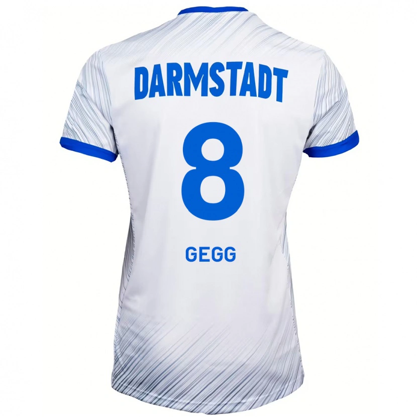 DanxenキッズSamir Gegg#8ホワイト ブルーアウェイシャツ2024/25ジャージーユニフォーム