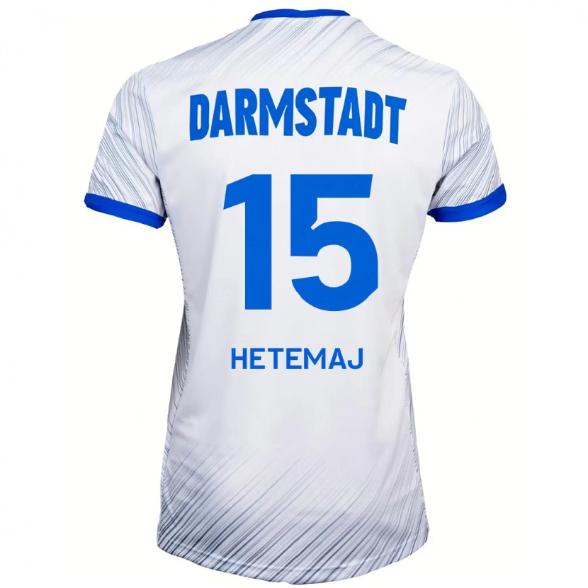 Danxenキッズゲントリ・ヘテマイ#15ホワイト ブルーアウェイシャツ2024/25ジャージーユニフォーム