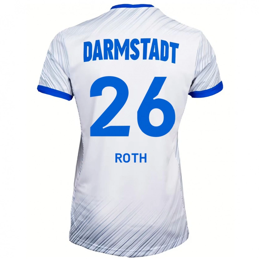 DanxenキッズMaximilian Roth#26ホワイト ブルーアウェイシャツ2024/25ジャージーユニフォーム