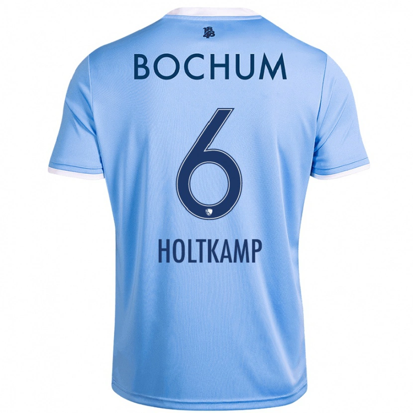 DanxenキッズLars Holtkamp#6スカイブルーアウェイシャツ2024/25ジャージーユニフォーム
