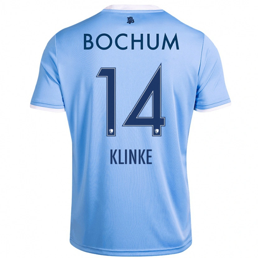 DanxenキッズNiklas Klinke#14スカイブルーアウェイシャツ2024/25ジャージーユニフォーム