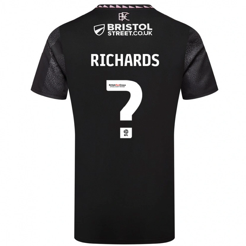 DanxenキッズJade Richards#0黒アウェイシャツ2024/25ジャージーユニフォーム