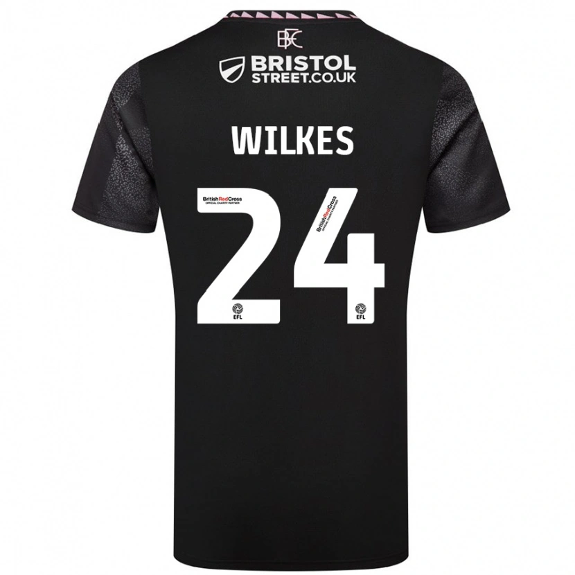 DanxenキッズTilly Wilkes#24黒アウェイシャツ2024/25ジャージーユニフォーム
