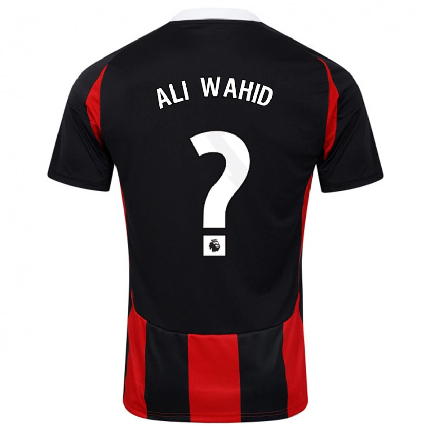 DanxenキッズFarhaan Ali Wahid#0黒 赤アウェイシャツ2024/25ジャージーユニフォーム