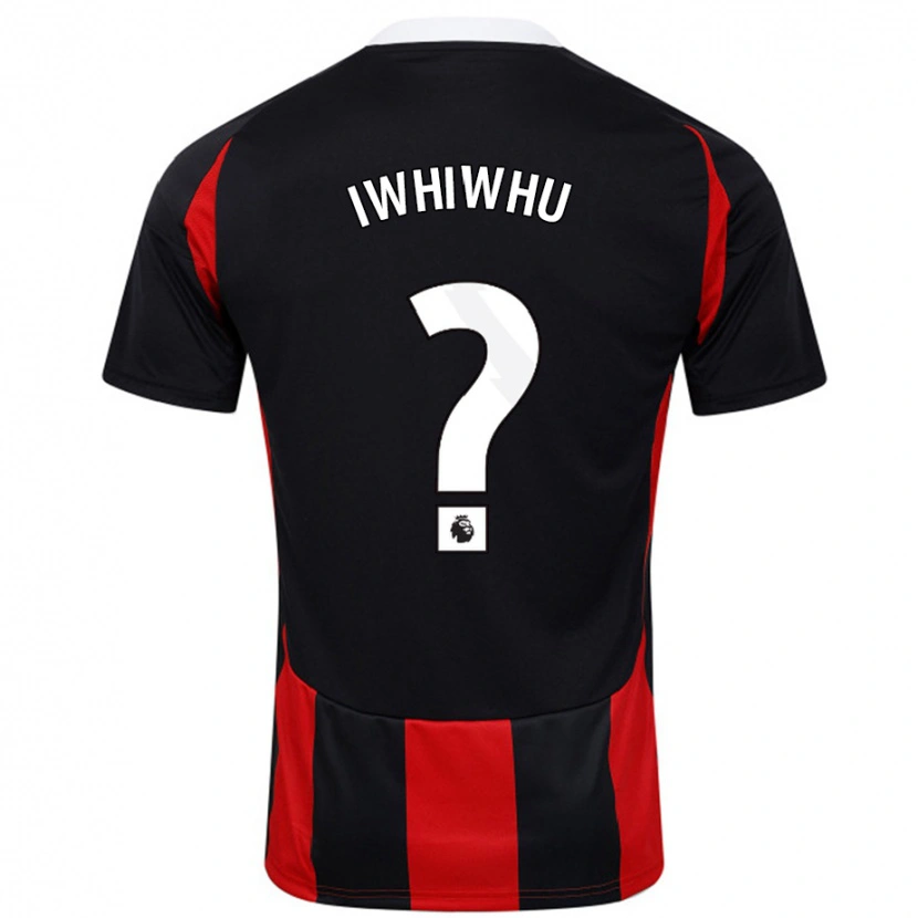 DanxenキッズJordan Iwhiwhu#0黒 赤アウェイシャツ2024/25ジャージーユニフォーム