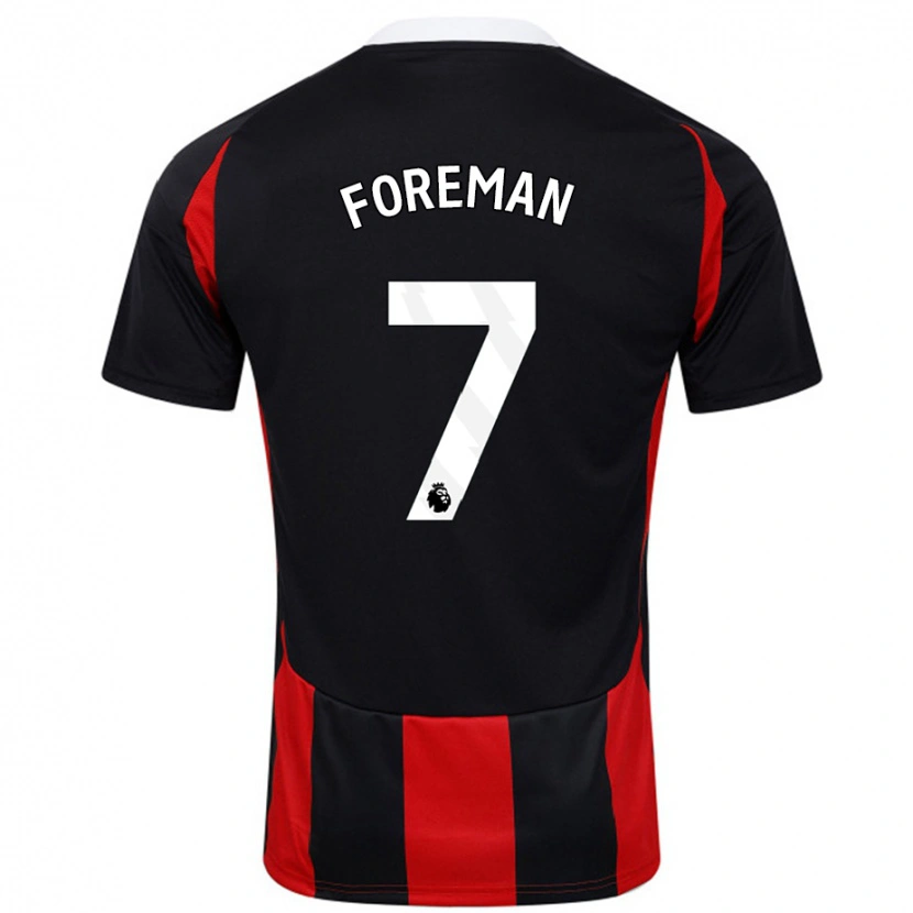 DanxenキッズTia Foreman#7黒 赤アウェイシャツ2024/25ジャージーユニフォーム