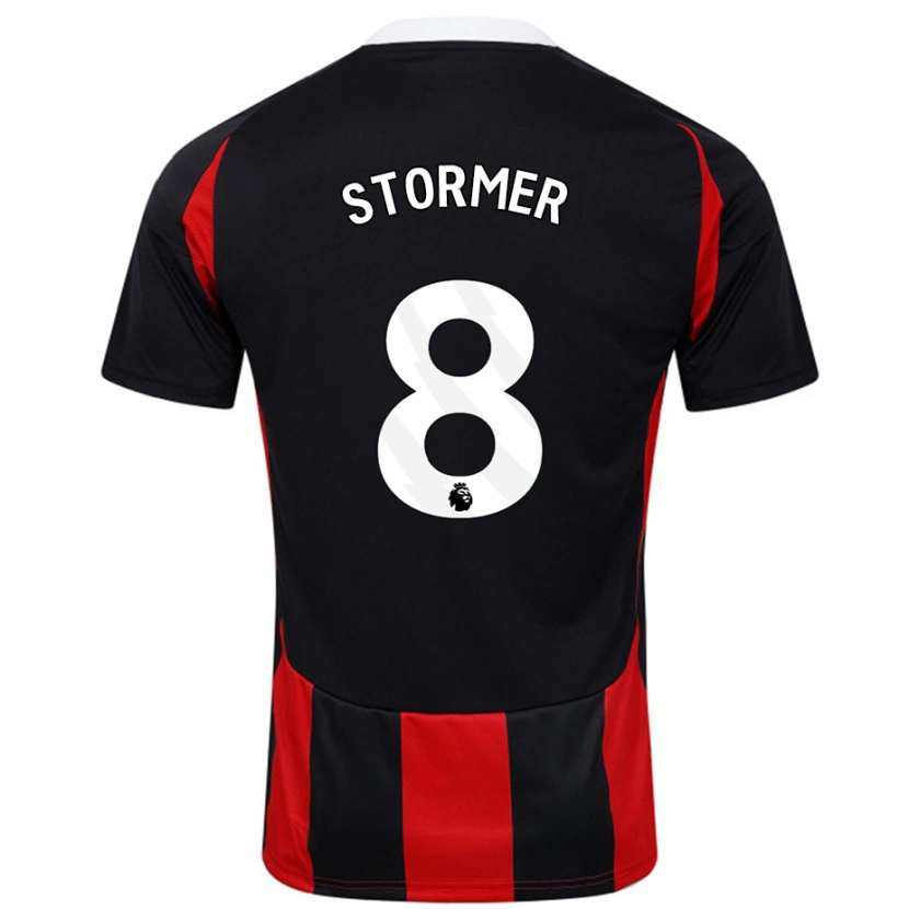 DanxenキッズBecky Stormer#8黒 赤アウェイシャツ2024/25ジャージーユニフォーム
