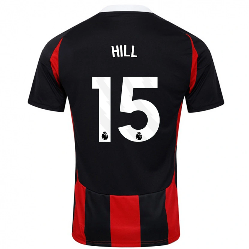 DanxenキッズAnisha Hill#15黒 赤アウェイシャツ2024/25ジャージーユニフォーム