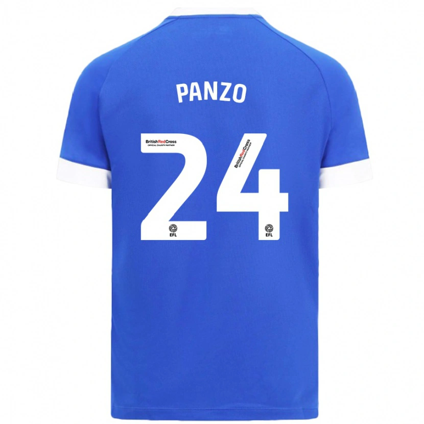 Danxenメンズジョナサン・パンゾ#24スカイブルーホームシャツ2024/25ジャージーユニフォーム