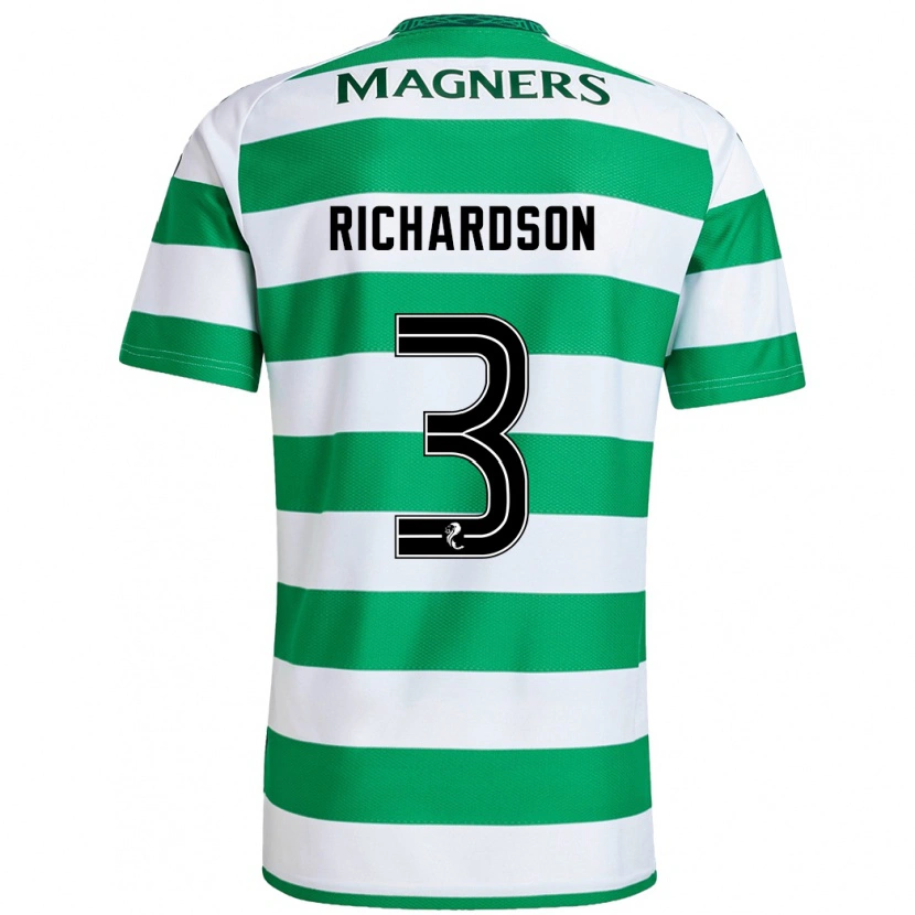 DanxenメンズAmy Richardson#3緑 白ホームシャツ2024/25ジャージーユニフォーム