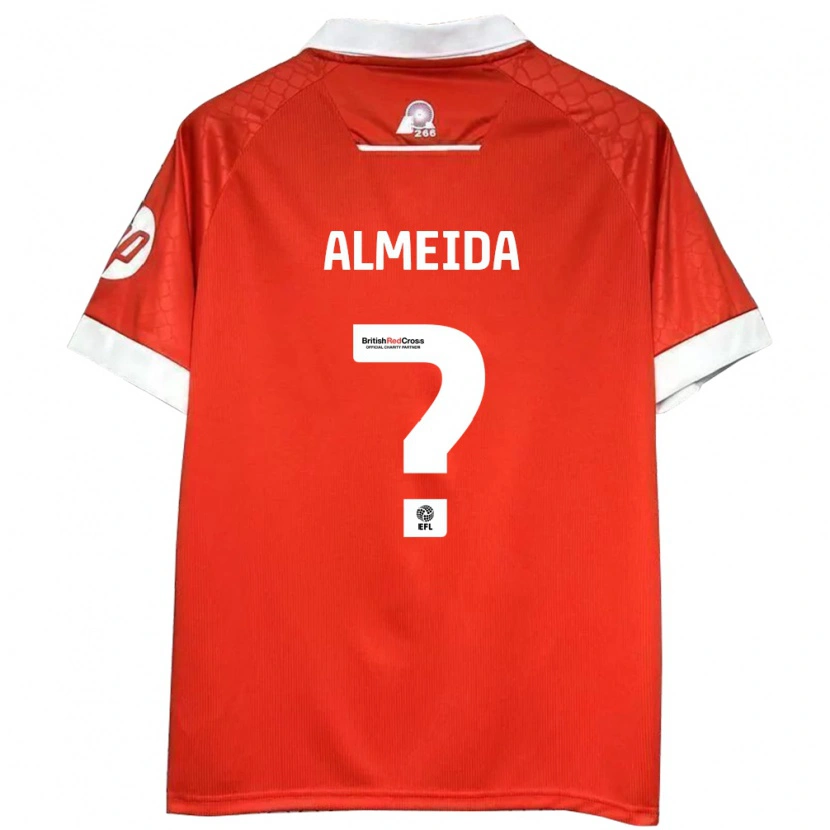 DanxenメンズDaymeon Almeida#0赤 白ホームシャツ2024/25ジャージーユニフォーム