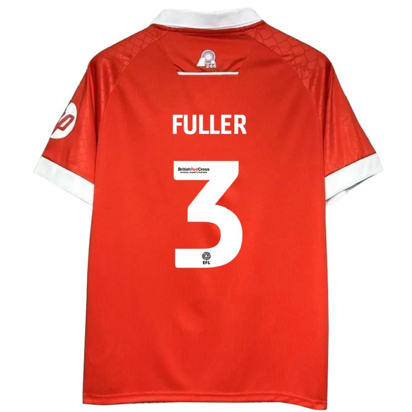 DanxenメンズOlivia Fuller#3赤 白ホームシャツ2024/25ジャージーユニフォーム