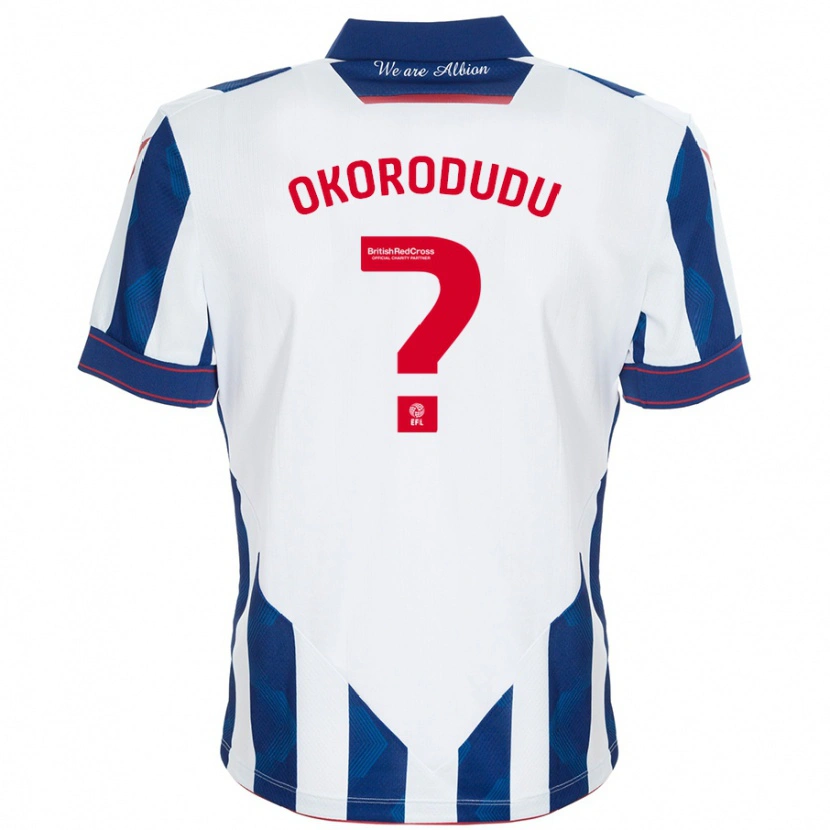 DanxenメンズAdam Okorodudu#0白 ダークブルーホームシャツ2024/25ジャージーユニフォーム